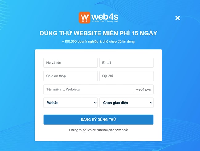Dùng thử thiết kế website bán đồ ăn vặt miễn phí